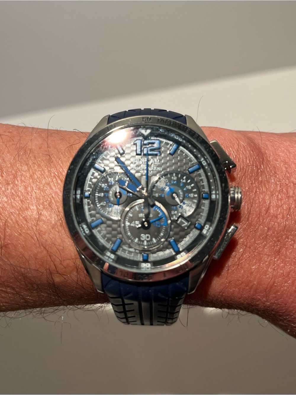 Pulsar by Seiko VK63-X009 Men's Blue and Silver Chronograph Watch